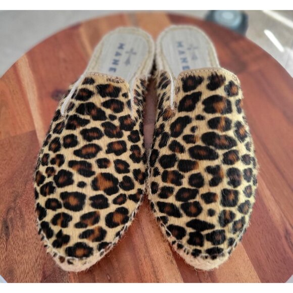 Manebi Leopard Print Slip-On Flats Espadrilles  Womens Size EU 35 - Picture 4 of 11